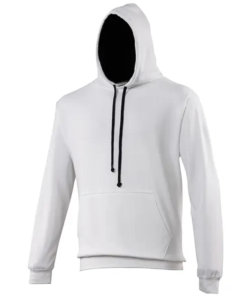AWDis Varsity Hoodie Arctic White/French Navy
