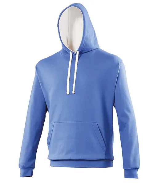 AWDis Varsity Hoodie Royal Blue/Arctic White